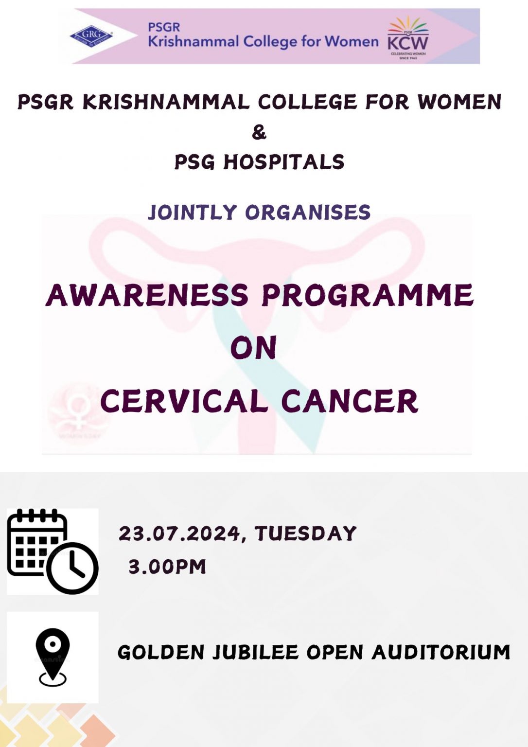 Awareness Programme on Cervical Cancer - PSGRKCW