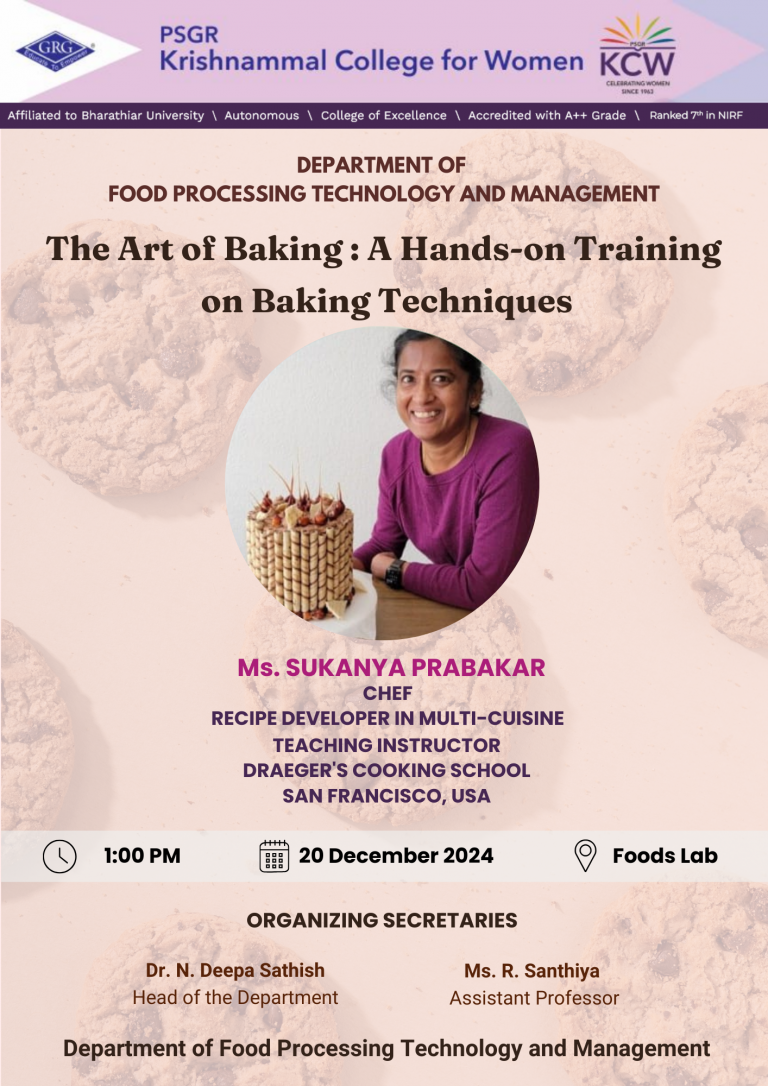 A Hands on Training – Baking Techniques - PSGRKCW